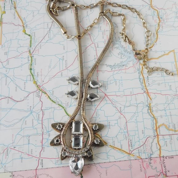 long crystal statement necklace - Picture 1 of 6